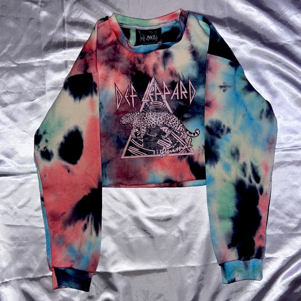 Tie-dye Def Lepard top